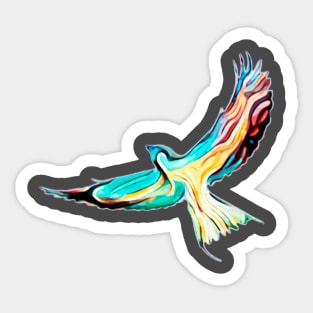 Lilac Breasted Roller Art Sticker